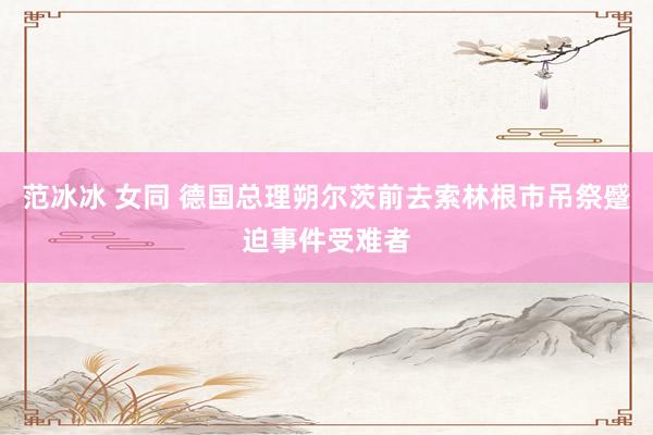 范冰冰 女同 德国总理朔尔茨前去索林根市吊祭蹙迫事件受难者